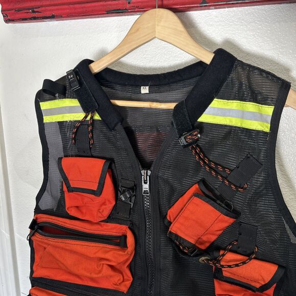 Mil-Spec Motorcycle Riding Safety Vest US Military HI VIS Orange XL - Picture 8 of 12